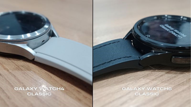 Galaxy Watch4 Classic với dây silicone và Galaxy Watch6 Classic với dây silicone phủ da Galaxy Watch4 Classic với dây silicone và Galaxy Watch6 Classic với dây silicone phủ da
