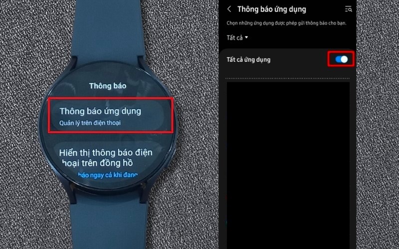 Chọn Thông báo ứng dụng > Bật hiển thị thông báo của các ứng dụng Chọn Thông báo ứng dụng > Bật hiển thị thông báo của các ứng dụng