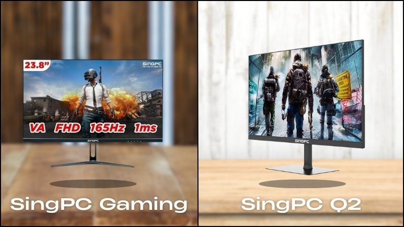 Máy tính SingPC Gaming và SingPC Q2 đều có màn hình rộng, hình ảnh sống động Máy tính SingPC Gaming và SingPC Q2 đều có màn hình rộng, hình ảnh sống động