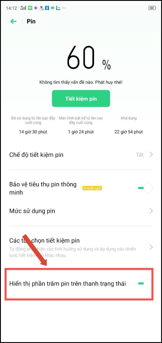 Cuối cùng, gạt thanh ngang sang bên phải để kích hoạt chế độ Cuối cùng, gạt thanh ngang sang bên phải để kích hoạt chế độ