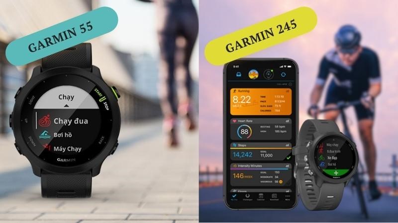 Cả Garmin 55 và 245 đều có tính năng Swim