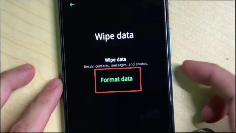 Nhấn chọn vào Format data