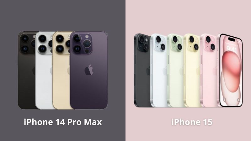 iPhone 14 Pro Max không có bảng màu pastel của iPhone 15