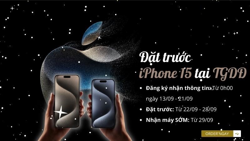 Thông tin đặt trước iPhone 15 Series tại TGDĐ