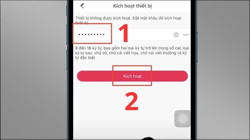 Nhập mật khẩu > Chọn Kích hoạt