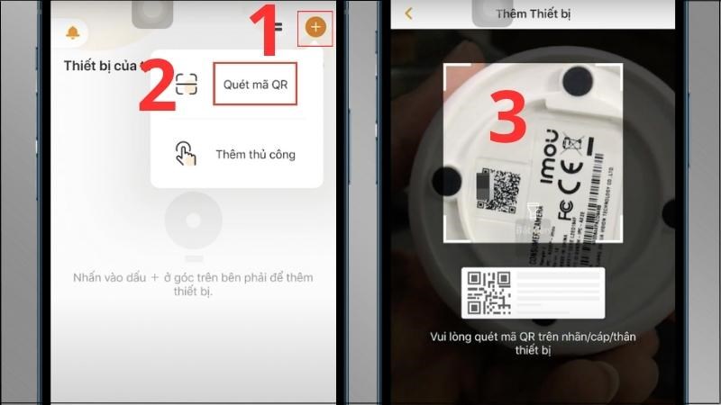 Chọn dấu cộng > Chọn Quét mã QR > Tiến hành quét mã QR