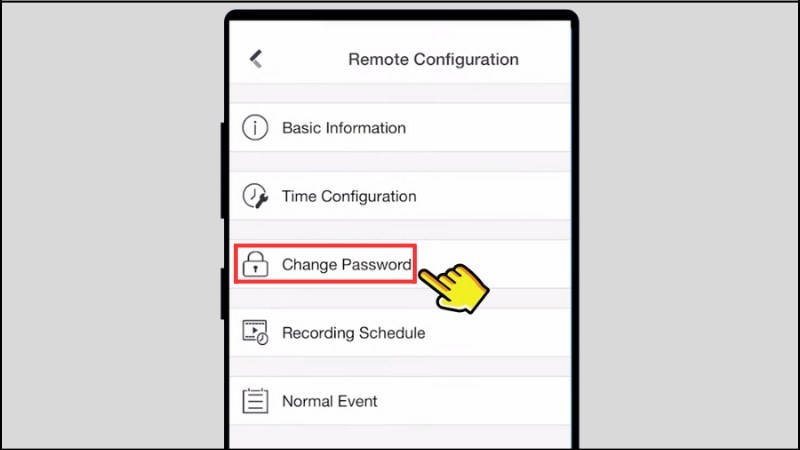 s Tiếp đến chọn vào mục Change Password