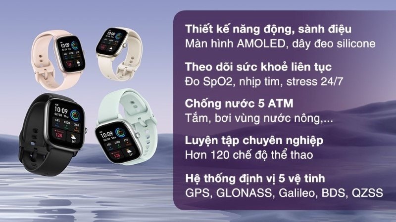 Amazfit GTS 4 mini 41.8mm có khả năng theo dõi vị trí chính xác khi tập luyện ngoài trời