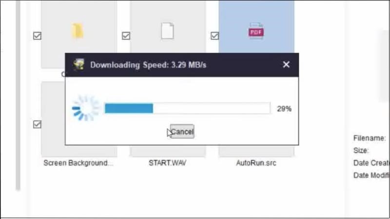 Chờ đợi thiết bị khôi phục các file Chờ đợi thiết bị khôi phục các file