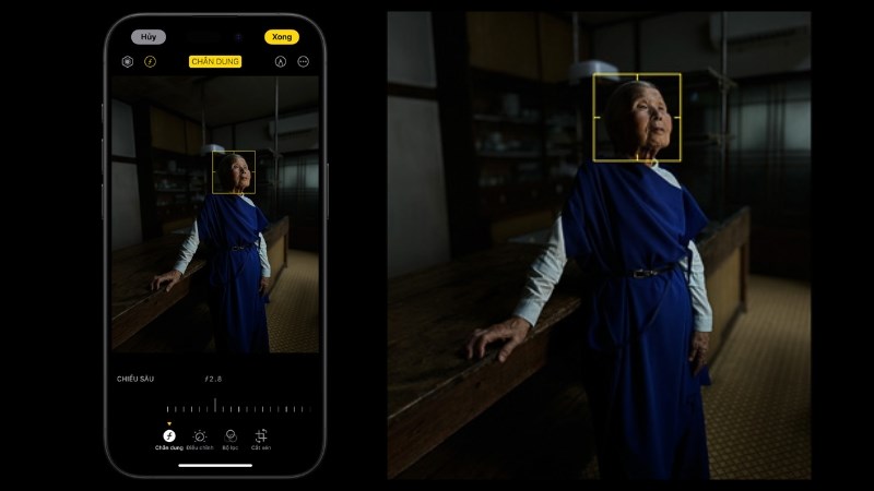 z Giống với các phiên bản trước đó, iPhone 15 Pro được trang bị camera TrueDepth