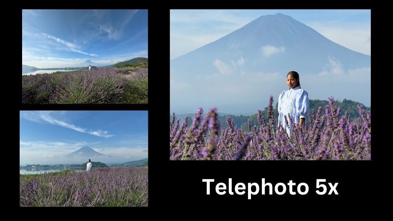 Telephoto 5x cho khung hình sắc nét dù ở khoảng cách xa Telephoto 5x cho khung hình sắc nét dù ở khoảng cách xa