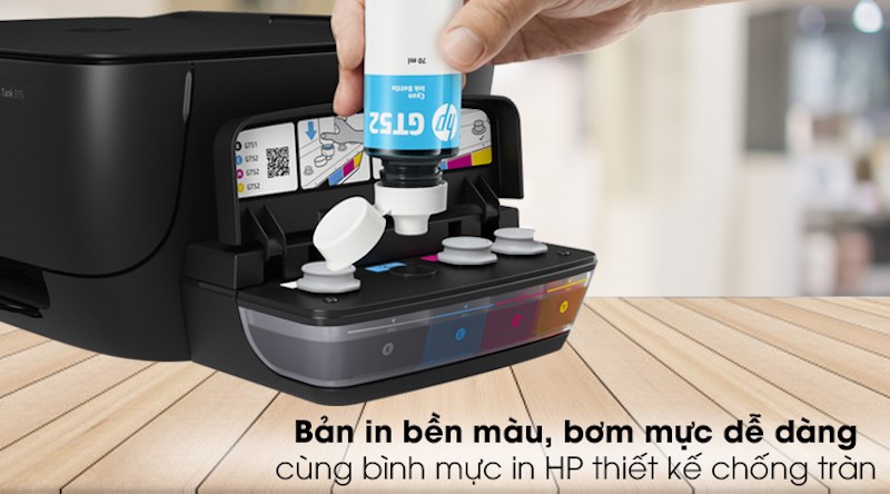 Máy In Phun Màu HP đa năng in scan copy Ink Tank 315 (Z4B04A) có vỏ đen nhám đơn giản, gọn đẹp Máy In Phun Màu HP đa năng in scan copy Ink Tank 315 (Z4B04A) có vỏ đen nhám đơn giản, gọn đẹp