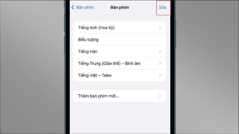Chọn vào mục Sửa Chọn vào mục Sửa