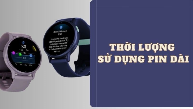 Thời gian sử dụng pin lên đến 11 ngày ở chế độ đồng hồ thông minh