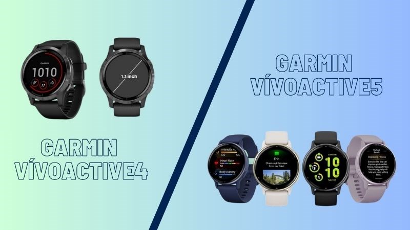 GARMIN vivoactive 4 chỉ có màu đen trong khi GARMIN vívoactive5 có 4 màu