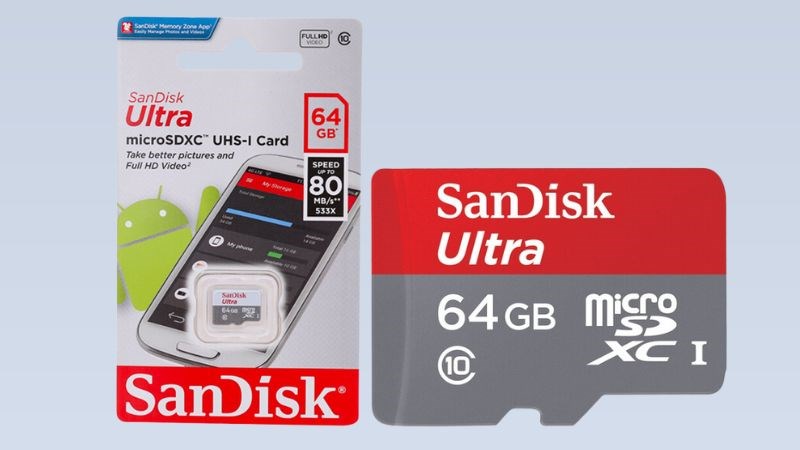 Thẻ nhớ Sandisk MicroSD 64GB class 10_U1 mang đến khả năng đọc nhanh chóng