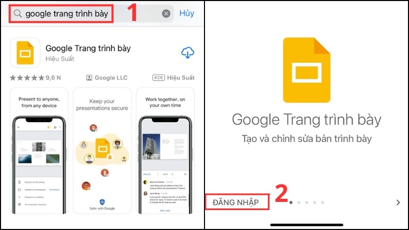 z Tải và đăng nhập Google Trang Trình bày