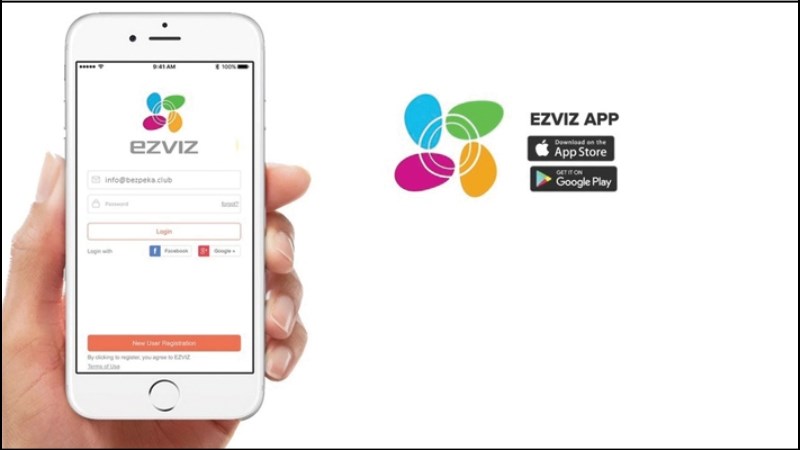 z Mở phần mềm camera Ezviz.