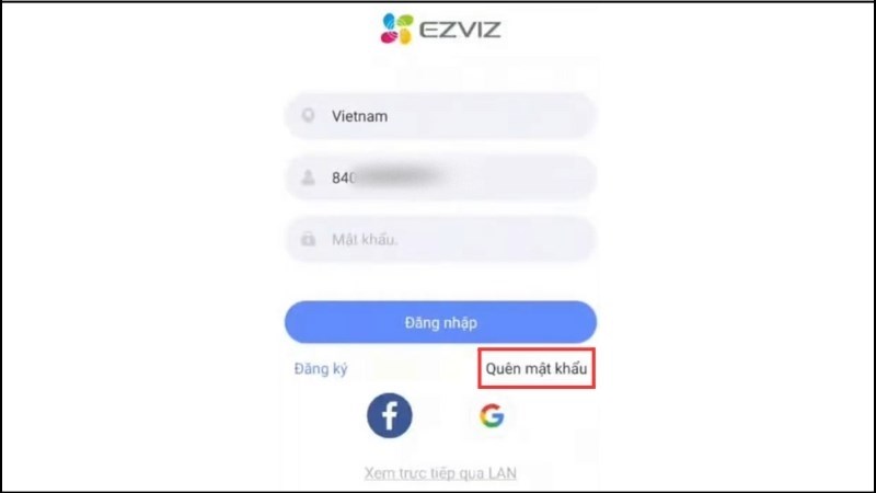 z Chọn vào mục Quên mật khẩu