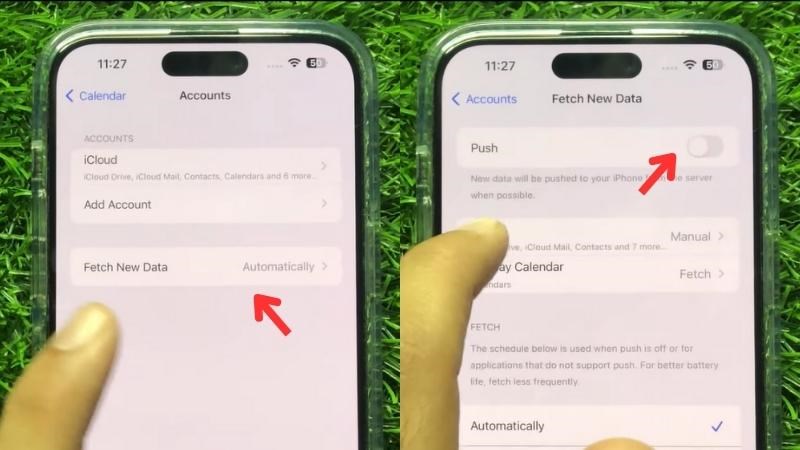 Tắt chế độ Fetch New Data Tắt chế độ Fetch New Data