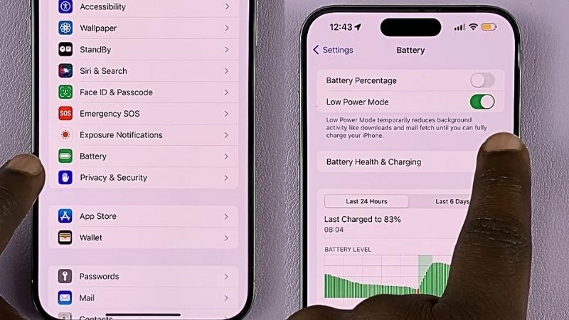 Kích hoạt Chế độ nguồn điện thấp nhằm tiết kiệm pin iPhone 15 Kích hoạt Chế độ nguồn điện thấp nhằm tiết kiệm pin iPhone 15