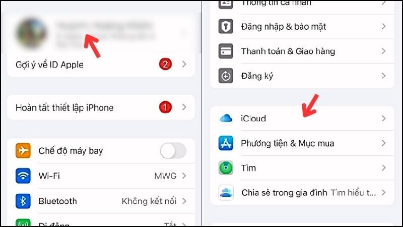 Vào iCloud trên iPhone 15 Vào iCloud trên iPhone 15