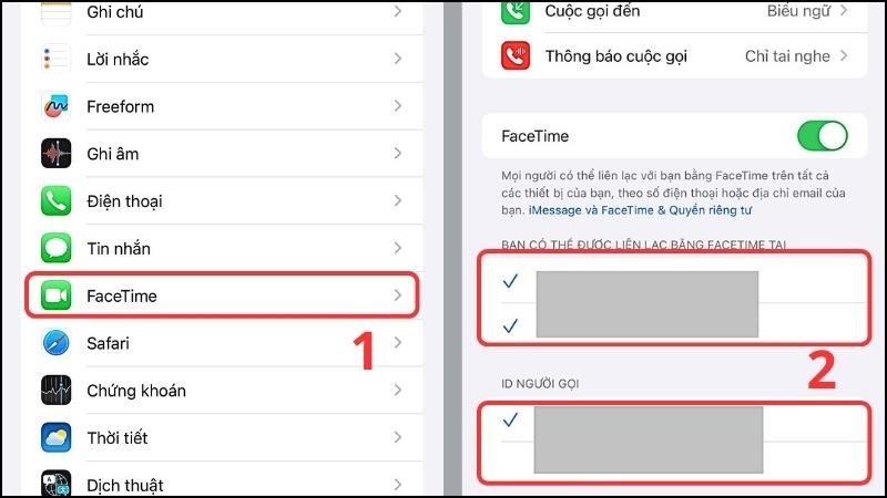 Đăng nhập tài khoản Apple của bạn vào Facetime