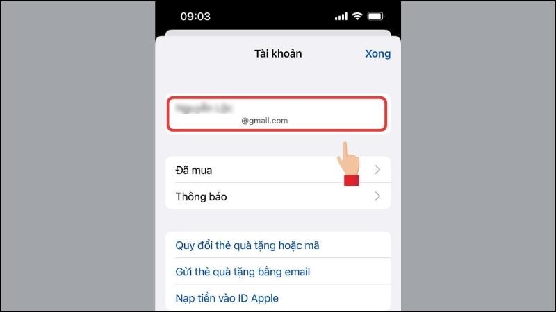 Đăng nhập tài khoản Apple ID