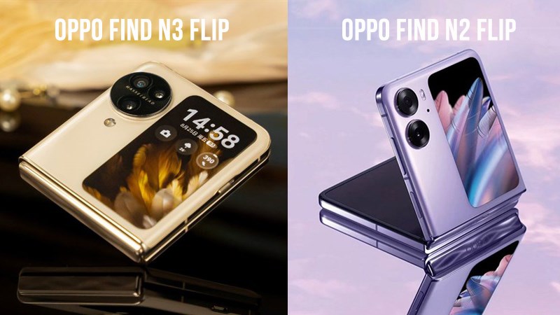 OPPO Find N3 Flip có thiết kế cụm camera khác biệt so với OPPO Find N2 Flip