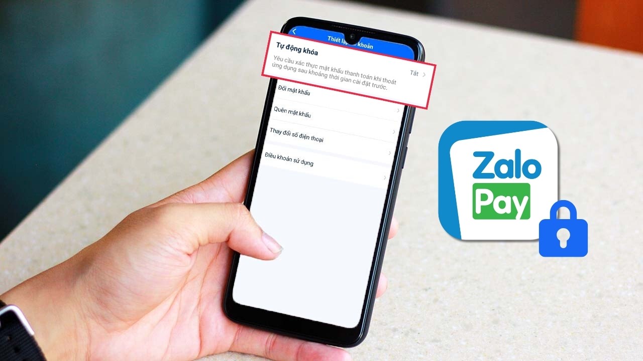 Cách chỉnh thời gian khóa ZaloPay tự động