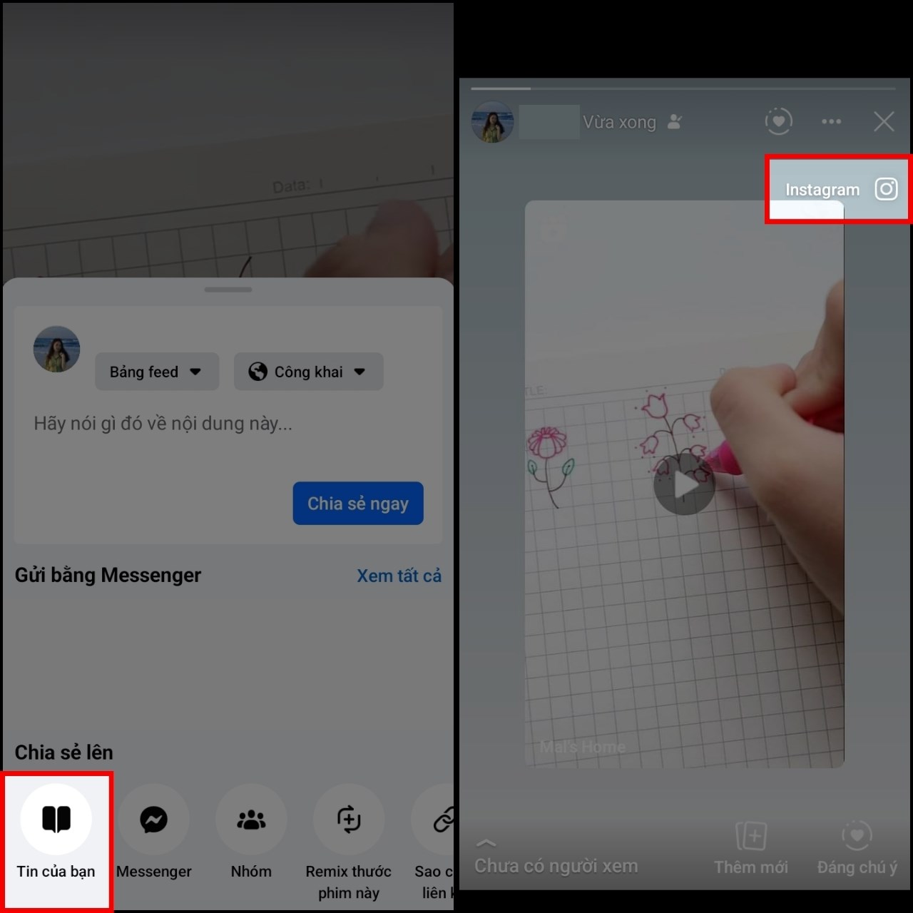 Cách chia sẻ Facebook Reels lên Instagram Story
