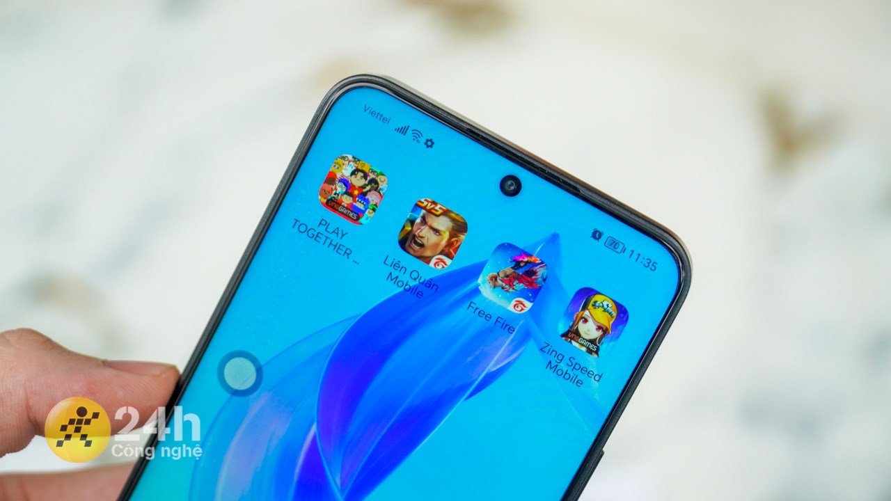 Các viền xung quanh màn hình của Honor 90 Lite có độ mỏng ấn tượng.