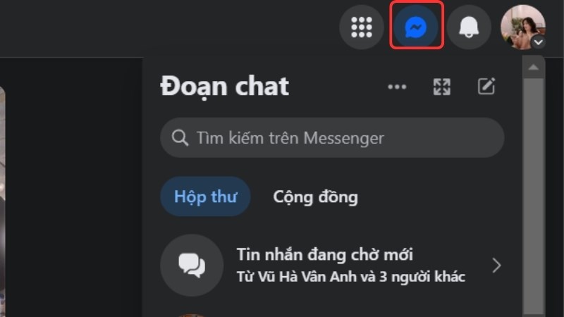 Chọn trang web hoặc ứng dụng Facebook trên máy tính