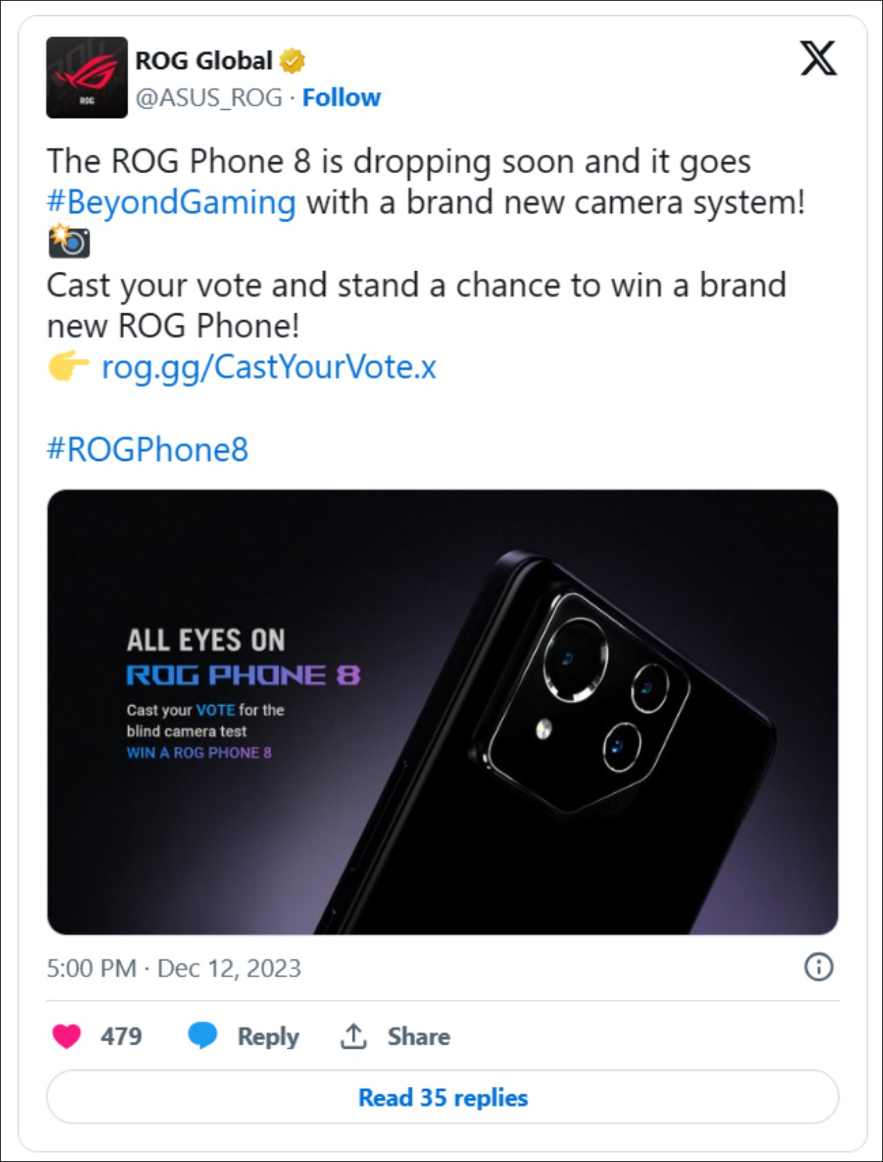 Lần đầu tiên hệ thống camera hoàn toàn mới có trên ASUS ROG Phone 8