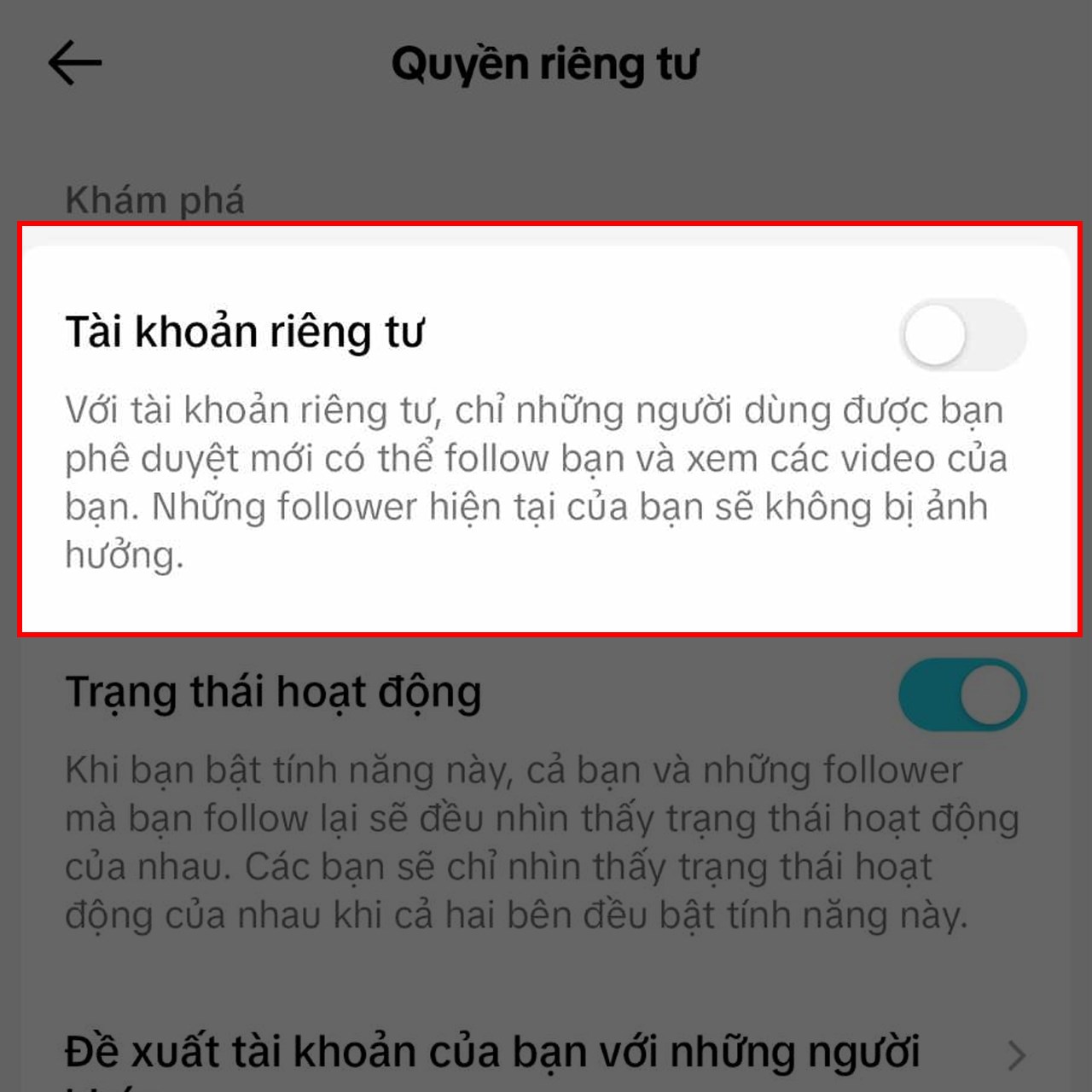 Cách bật tài khoản riêng tư trên TikTok Cách bật tài khoản riêng tư trên TikTok