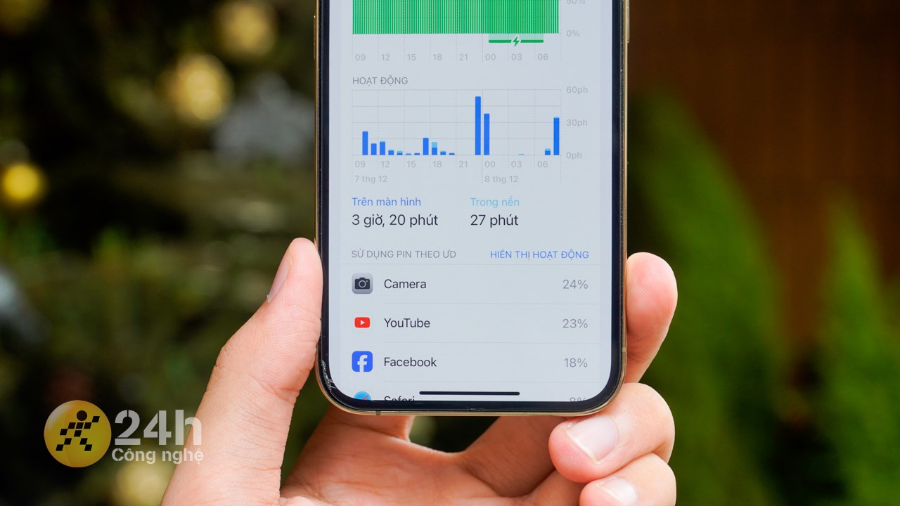 iPhone 13 Pro sẽ không khiến bạn phải thất vọng quá nhiều về thời lượng sử dụng pin. iPhone 13 Pro sẽ không khiến bạn phải thất vọng quá nhiều về thời lượng sử dụng pin.