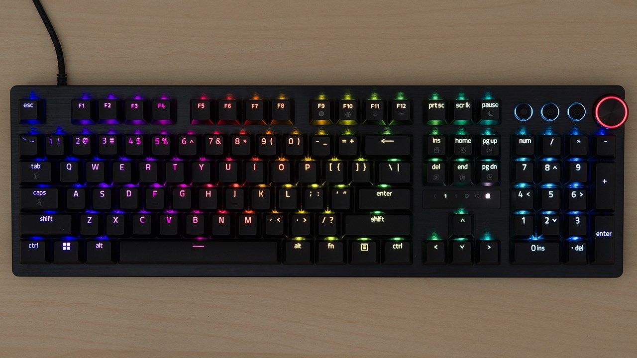 Razer Huntsman V3 Pro còn đi kèm với bộ keycap rất tốt, Nguồn: RTINGS.