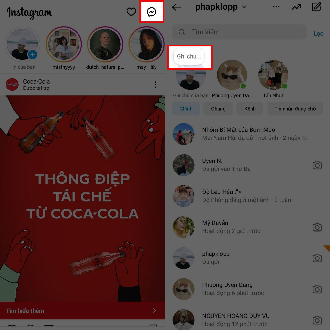 Cách thêm ghi chú có nhạc trên Instagram