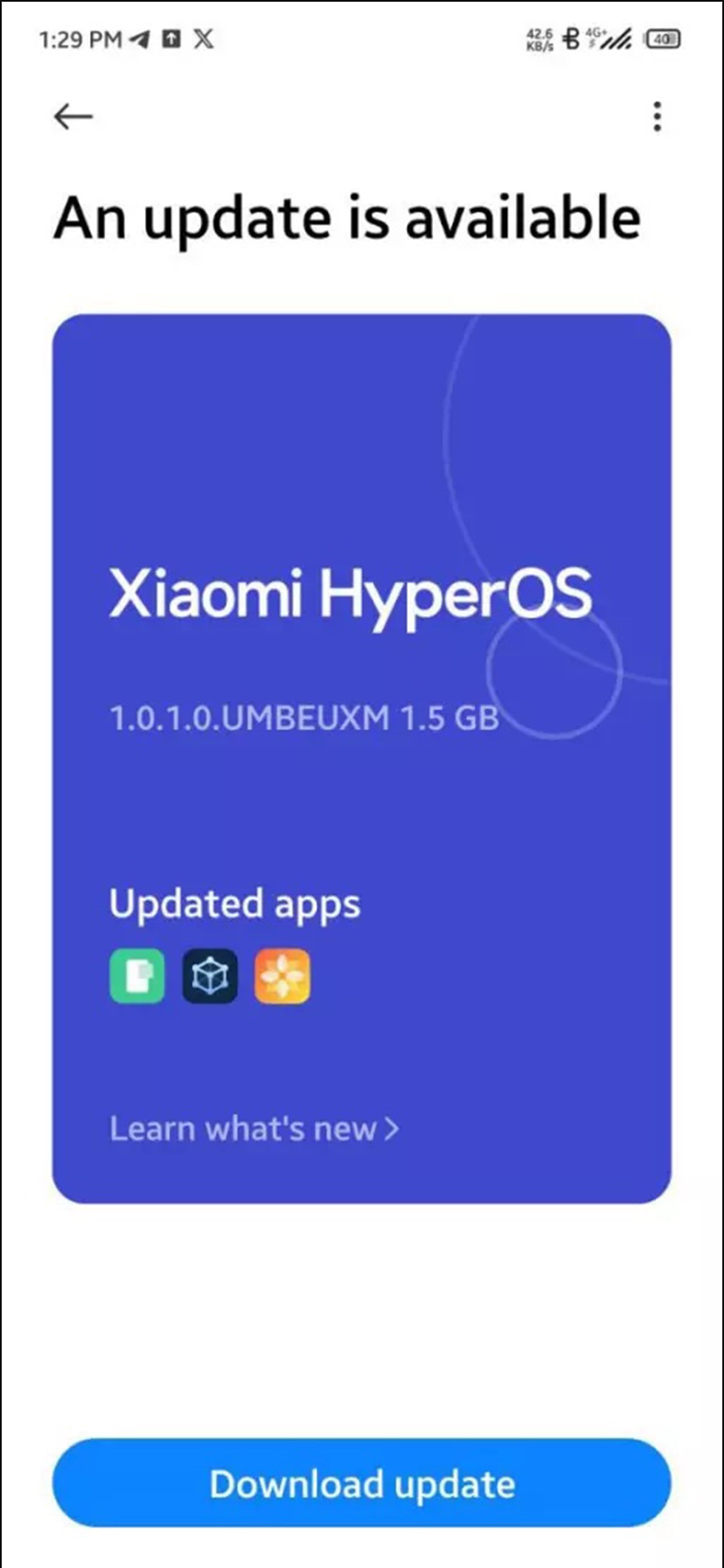 Cập nhật HyperOS Cập nhật HyperOS