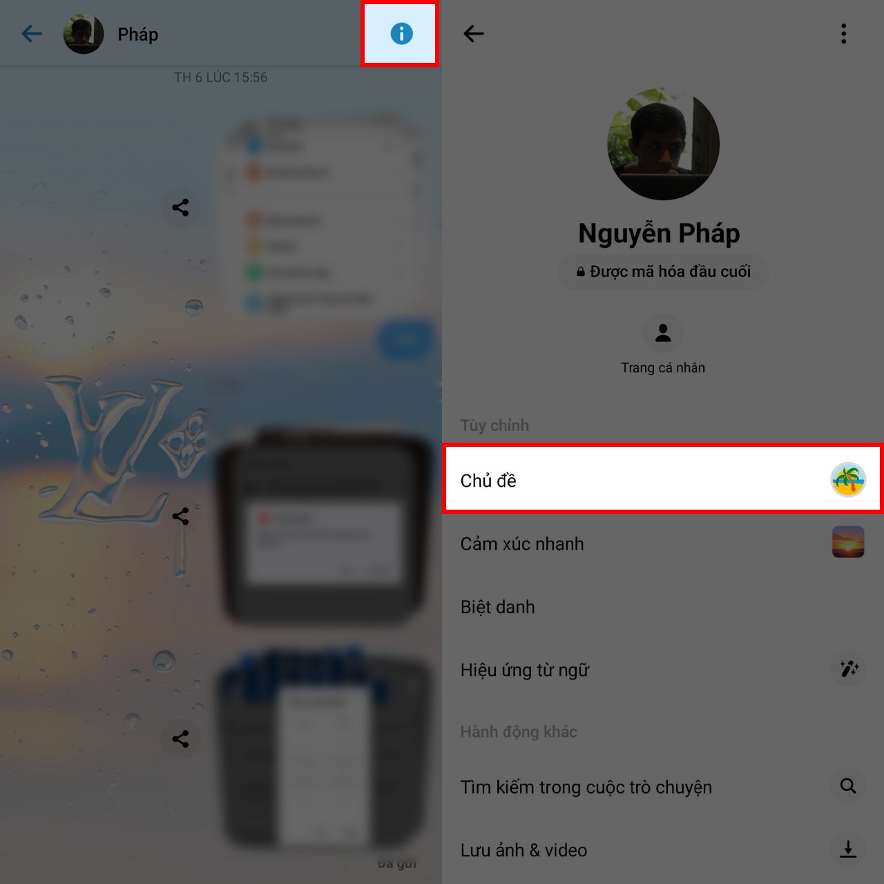 Cách đổi chủ đề năm mới trên Messenger