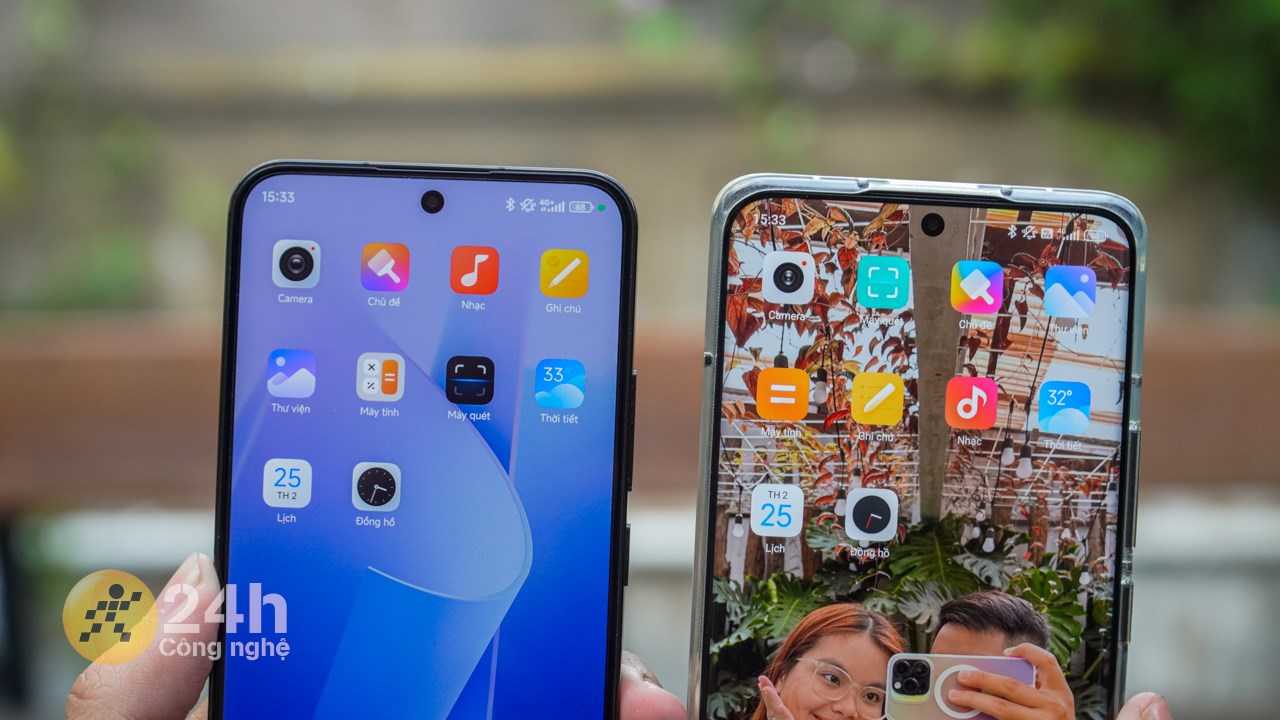 Ứng dụng mặc định của Xiaomi sau khi cập nhật Xiaomi HyperOS (trái) đã được thay đổi biểu tượng so với MIUI 14 cũ (phải). Ứng dụng mặc định của Xiaomi sau khi cập nhật Xiaomi HyperOS (trái) đã được thay đổi biểu tượng so với MIUI 14 cũ (phải).