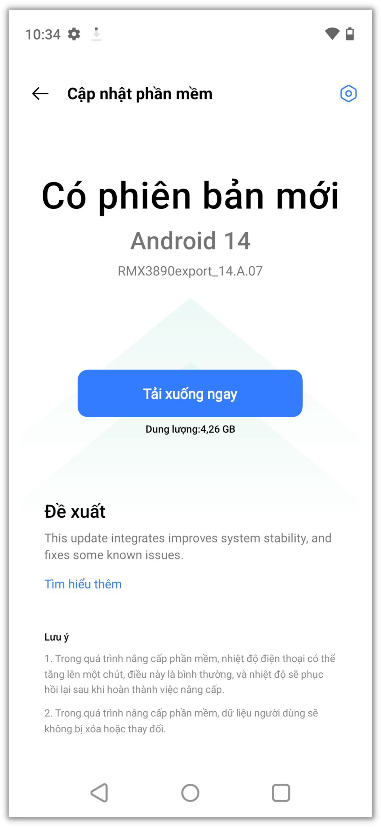 Trong quá trình sử dụng realme C67, mình nhận thấy máy nhận được một bản cập nhật lớn nhằm vá lỗi bảo mật cũng như cải thiện hiệu suất cho thiết bị. Trong quá trình sử dụng realme C67, mình nhận thấy máy nhận được một bản cập nhật lớn nhằm vá lỗi bảo mật cũng như cải thiện hiệu suất cho thiết bị.