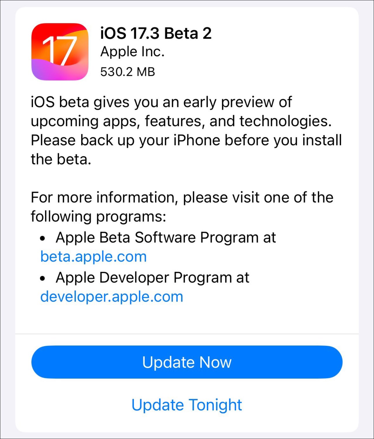 Apple phát hành iOS 17.3 Beta 2