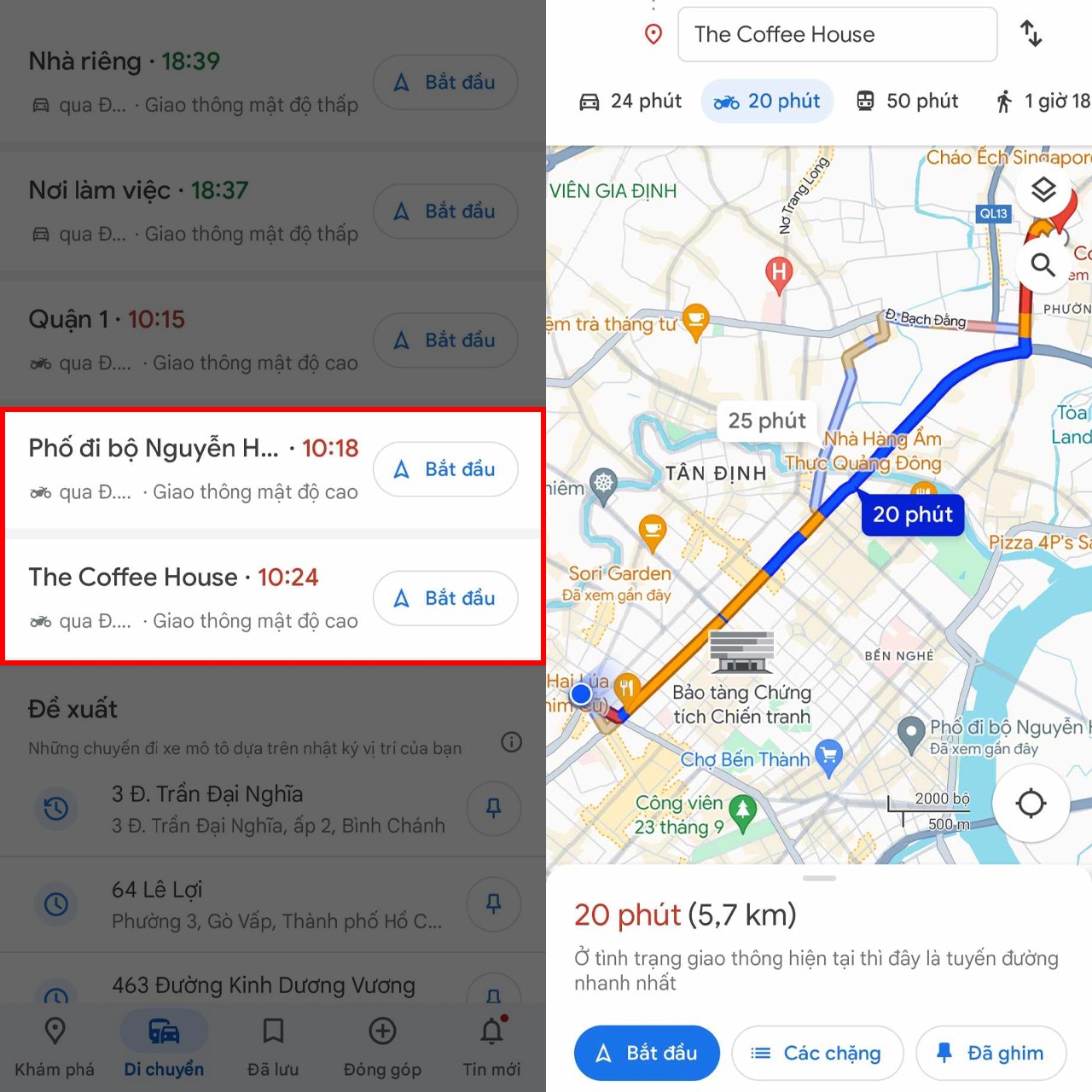 Cách lưu quãng đường trên Google Maps Cách lưu quãng đường trên Google Maps