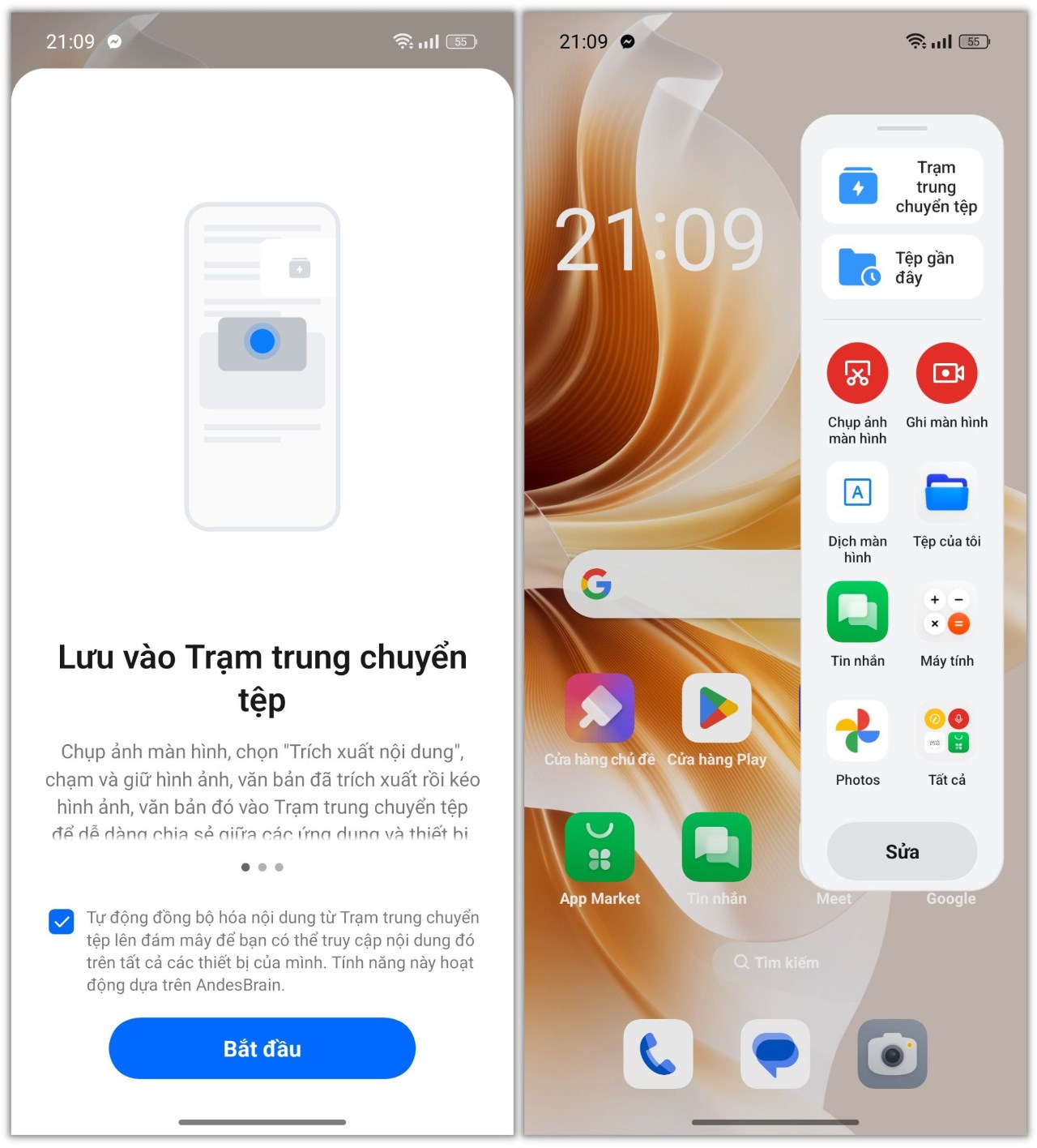 Đây là giao diện tính năng Trạm trung chuyển tệp trên ColorOS 14 của Reno11 Pro 5G. Đây là giao diện tính năng Trạm trung chuyển tệp trên ColorOS 14 của Reno11 Pro 5G.