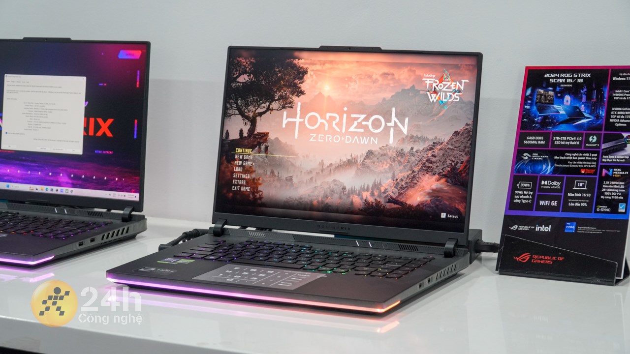 ASUS ROG Strix Scar 16/18 2024 đã cải tiến hệ thống tản nhiệt bên trong máy để mang lại trải nghiệm sử dụng mát mẻ hơn cho người dùng. ASUS ROG Strix Scar 16/18 2024 đã cải tiến hệ thống tản nhiệt bên trong máy để mang lại trải nghiệm sử dụng mát mẻ hơn cho người dùng.