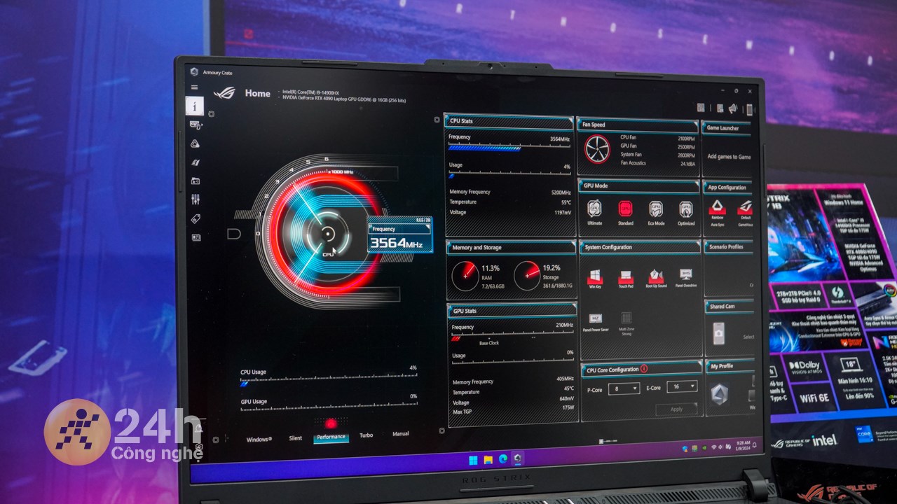 Với con chip Intel Core i9-14900HX mạnh mẽ bên trong thì ASUS ROG Strix Scar 16/18 sẽ đáp ứng tốt mọi nhu cầu của bạn. Với con chip Intel Core i9-14900HX mạnh mẽ bên trong thì ASUS ROG Strix Scar 16/18 sẽ đáp ứng tốt mọi nhu cầu của bạn.