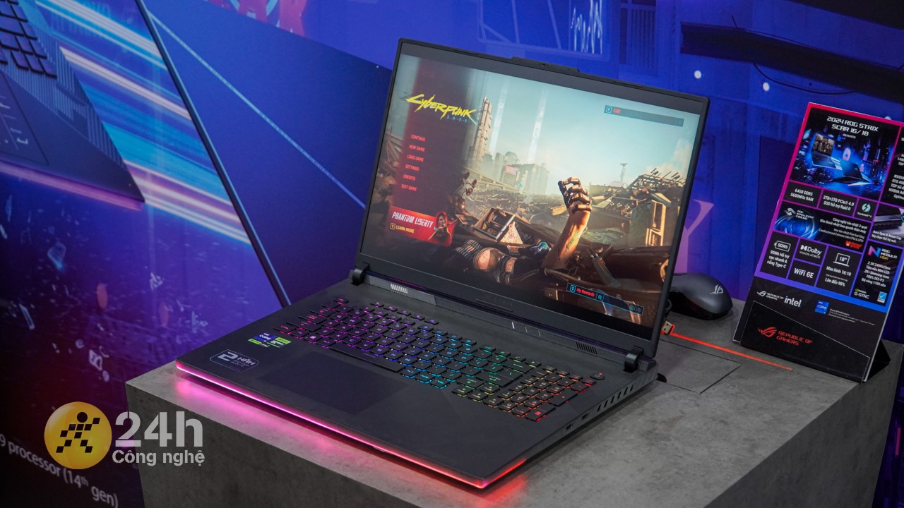 ASUS còn trang bị thêm card đồ họa RTX 40 Series bên trong ASUS ROG Strix Scar 16/18 nên các bạn có thể chiến được mọi tựa game AAA hiện nay. ASUS còn trang bị thêm card đồ họa RTX 40 Series bên trong ASUS ROG Strix Scar 16/18 nên các bạn có thể chiến được mọi tựa game AAA hiện nay.