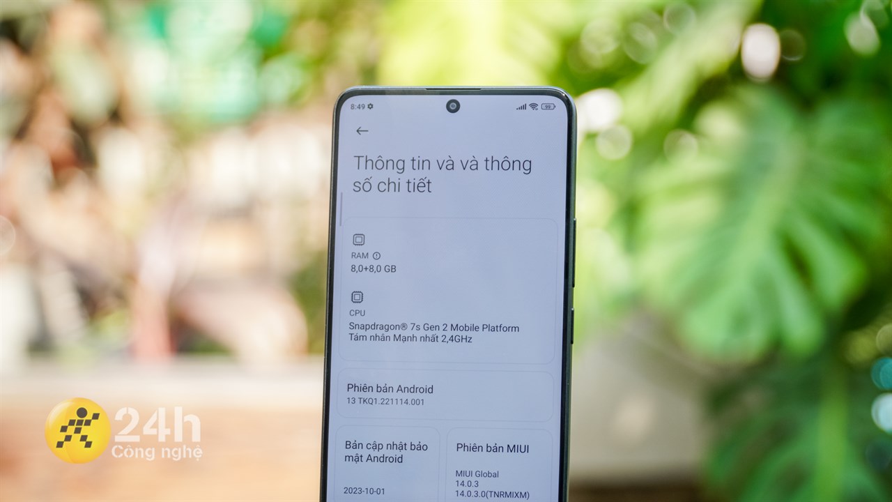 Redmi Note 13 Pro 5G còn được trang bị dung lượng RAM lớn.