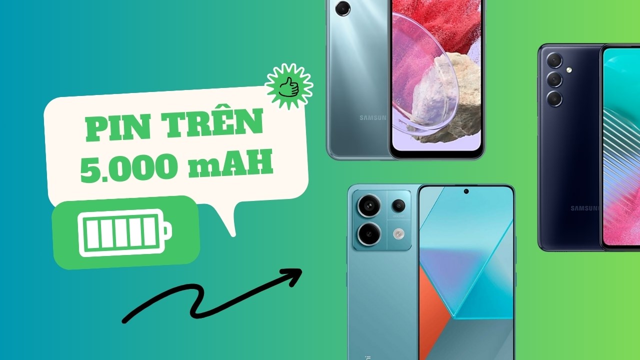 Muốn dùng cả ngày? Xem ngay TOP smartphone pin cao trên 5.000 mAh! Muốn dùng cả ngày? Xem ngay TOP smartphone pin cao trên 5.000 mAh!